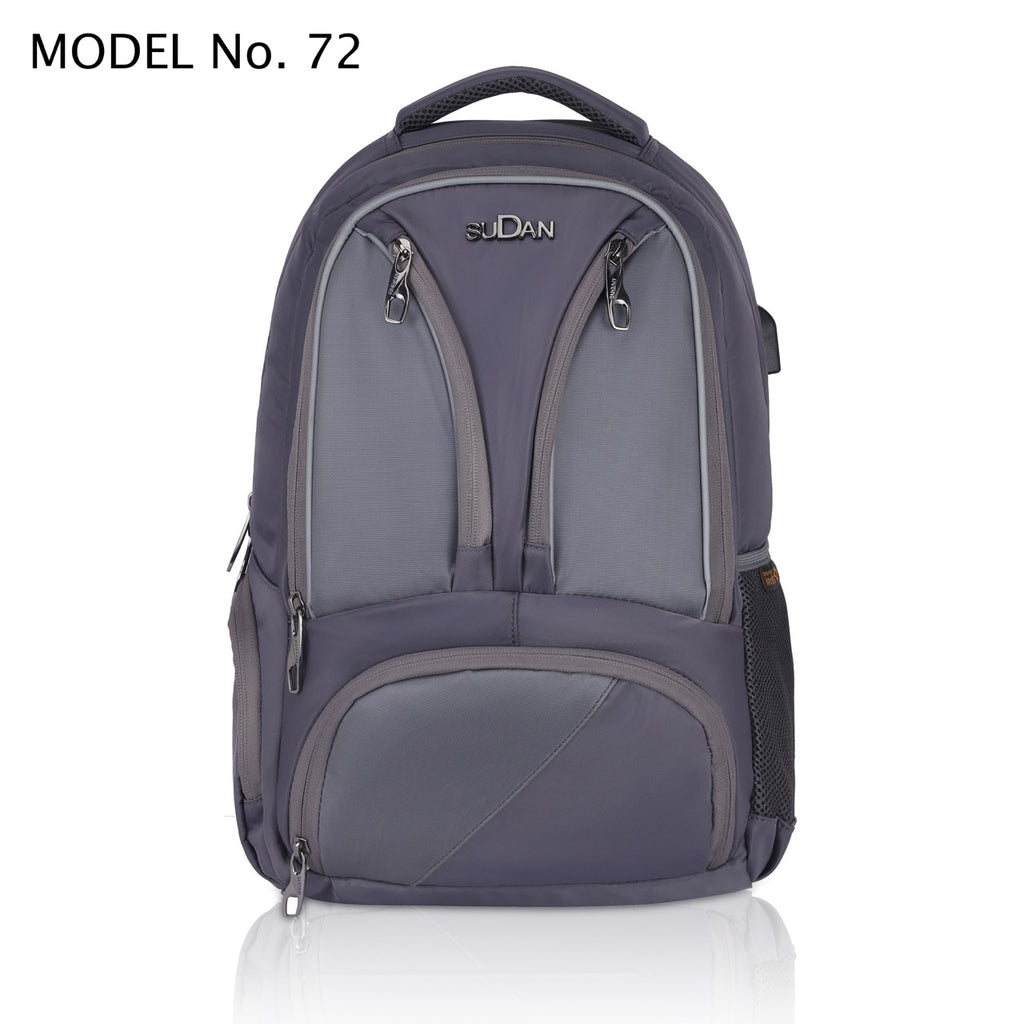 Sudan Large Laptop Backpack for Men & Women | 18.5 Inch Spacious College, Office & Travel Bag | Multi-Compartment Backpack with Padded Shoulder Straps | Grey