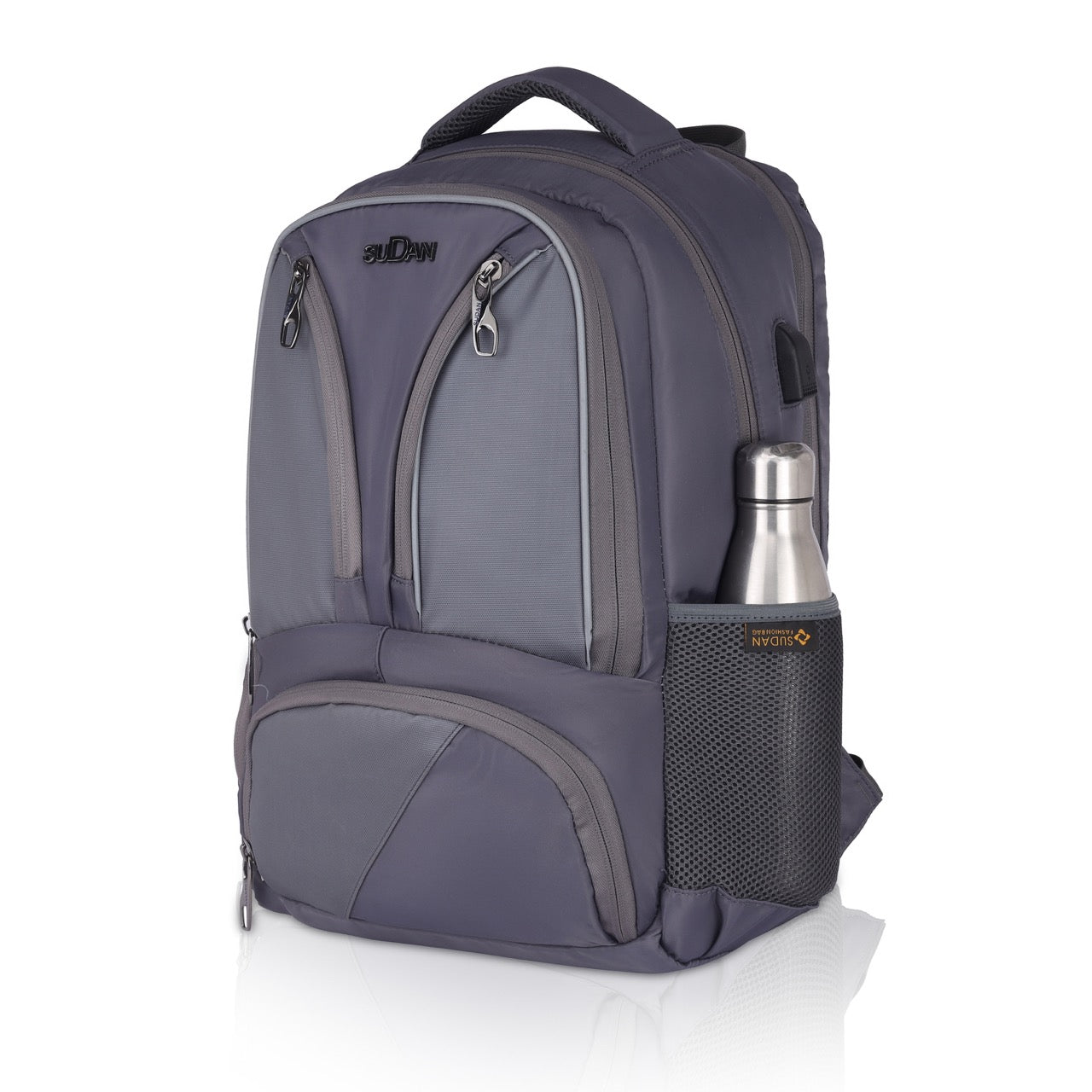 Sudan Large Laptop Backpack for Men & Women | 18.5 Inch Spacious College, Office & Travel Bag | Multi-Compartment Backpack with Padded Shoulder Straps | Grey