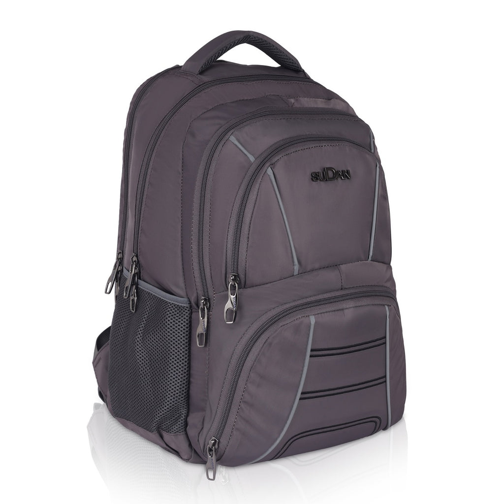 Sudan Large Laptop Backpack for Men & Women | 18.5 Inch Multi-Compartment College, Office & Travel Backpack | Spacious Daily Use Bag with Bottle Pocket | Grey