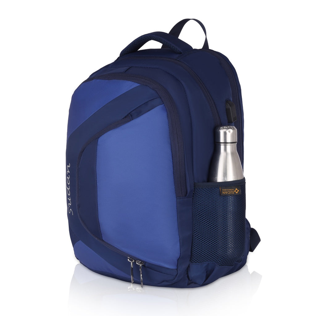 Sudan Large Laptop Backpack for Men & Women | 18.5 Inch Spacious Multi-Compartment College, Office & Travel Backpack | Daily Use Bag for Students & Professionals | Blue
