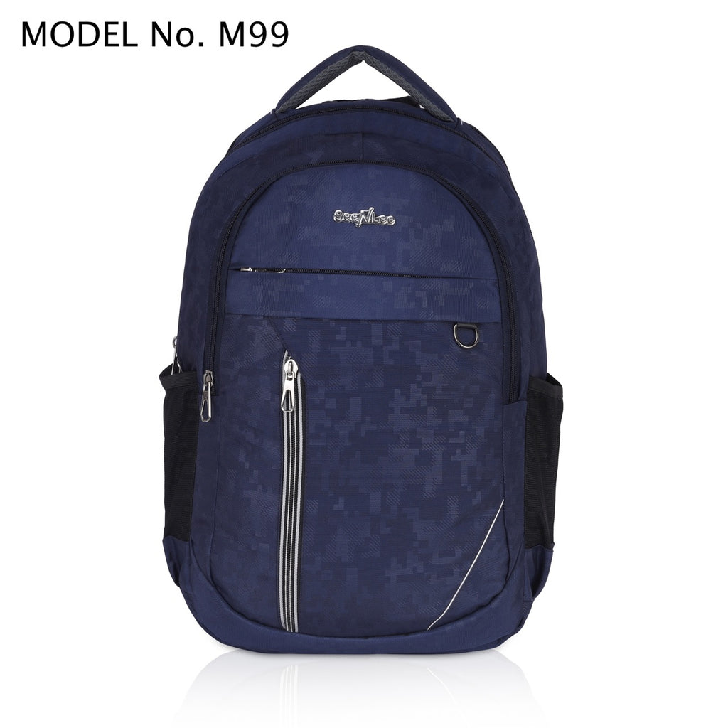 Seenlee Premium Navy Blue Backpack | Stylish Laptop Backpack for College, Office & Travel | Multipurpose Bag for Men & Women