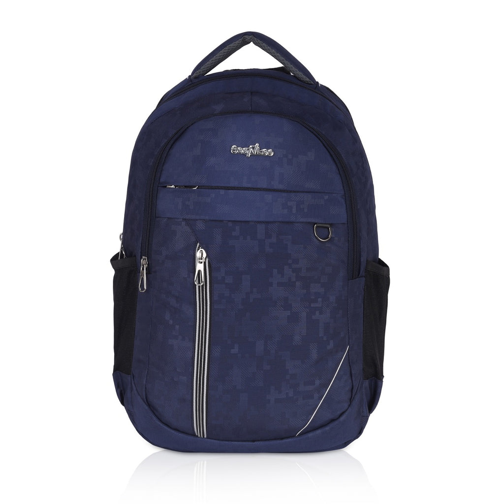 Seenlee Premium Navy Blue Backpack | Stylish Laptop Backpack for College, Office & Travel | Multipurpose Bag for Men & Women