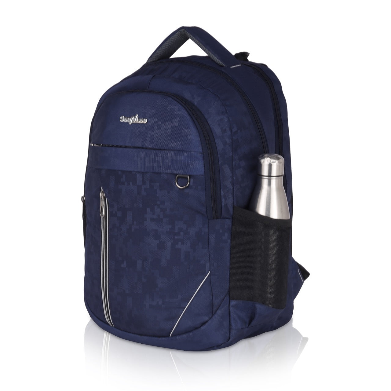 Seenlee Premium Navy Blue Backpack | Stylish Laptop Backpack for College, Office & Travel | Multipurpose Bag for Men & Women