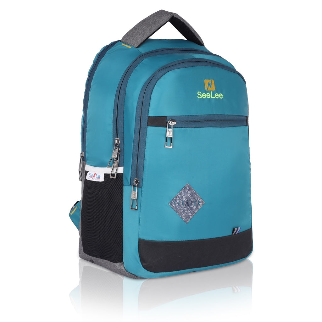 Seenlee Premium Sky Blue Backpack | Multipurpose College, Office & Travel Laptop Bag for Men & Women
