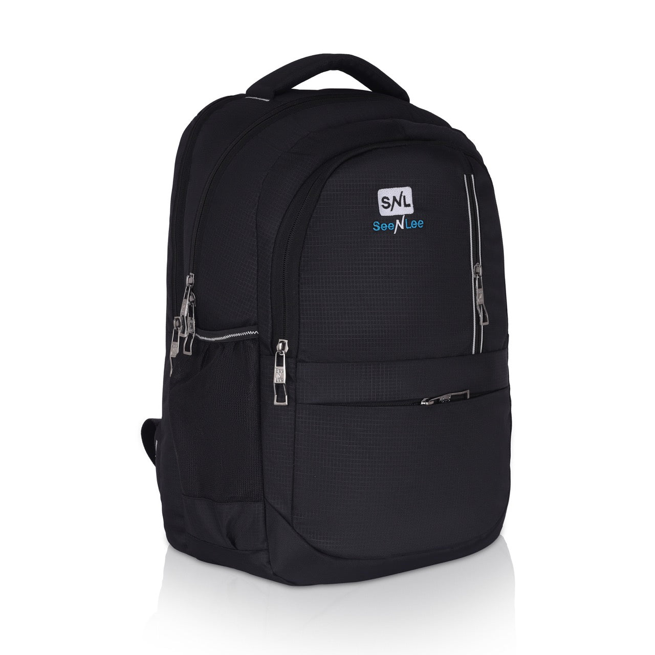 Seenlee Premium Black Backpack | Multipurpose Laptop Backpack for College, Office & Travel | Stylish Bag for Men & Women