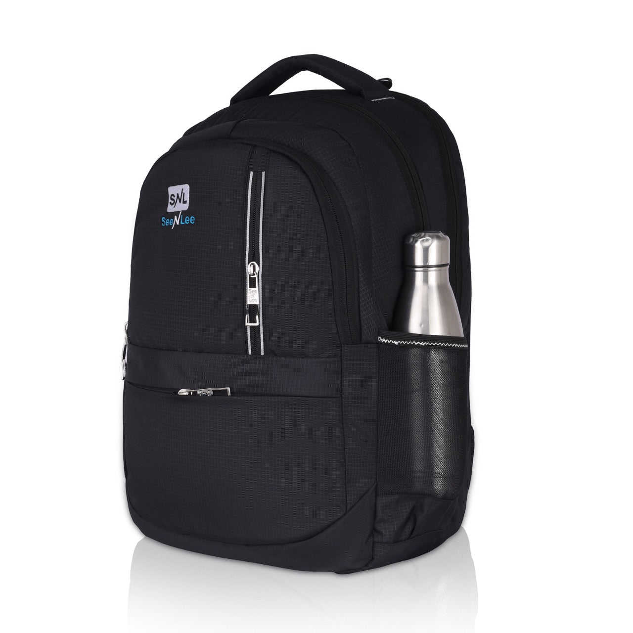 Seenlee Premium Black Backpack | Multipurpose Laptop Backpack for College, Office & Travel | Stylish Bag for Men & Women