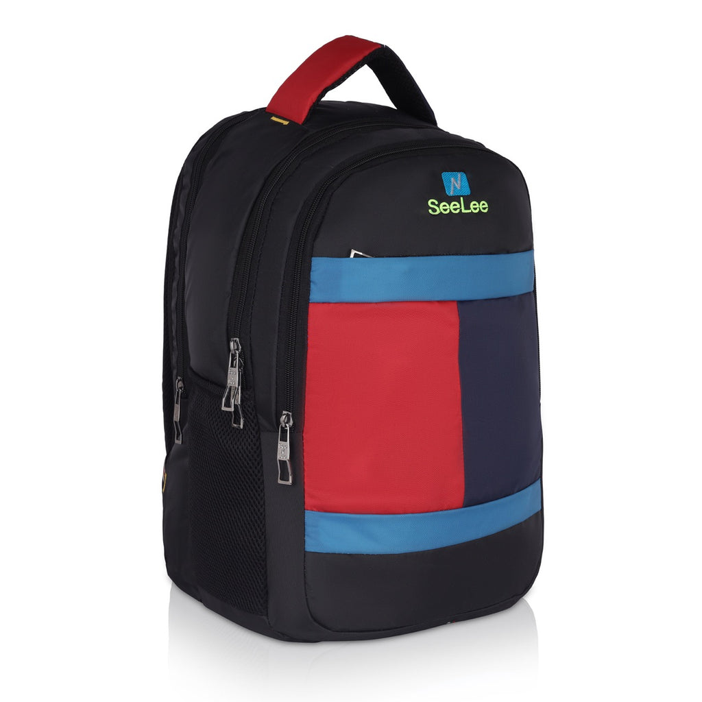 Seenlee Premium Colorblock Backpack | Stylish College, Office & Travel Laptop Bag for Men & Women