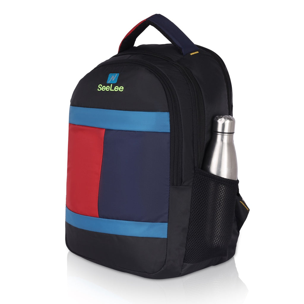 Seenlee Premium Colorblock Backpack | Stylish College, Office & Travel Laptop Bag for Men & Women
