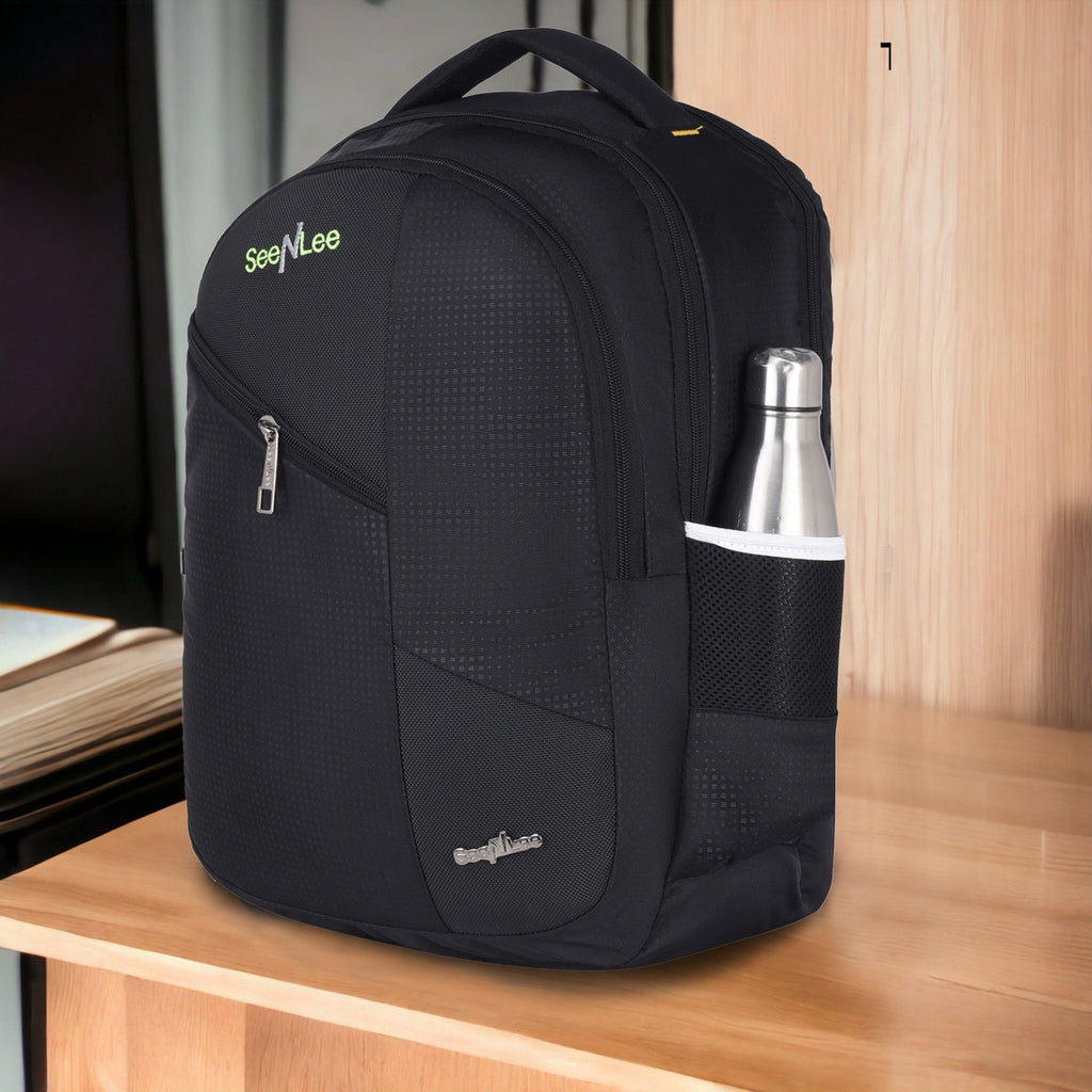 Seenlee Premium Multipurpose Backpack for Men & Women | College, Office & Travel Bag | Stylish Black Laptop Backpack