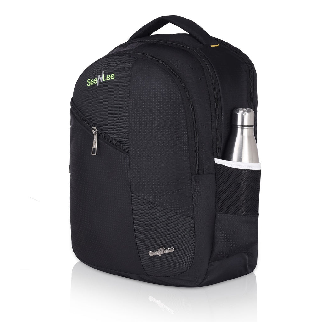 Seenlee Premium Multipurpose Backpack for Men & Women | College, Office & Travel Bag | Stylish Black Laptop Backpack