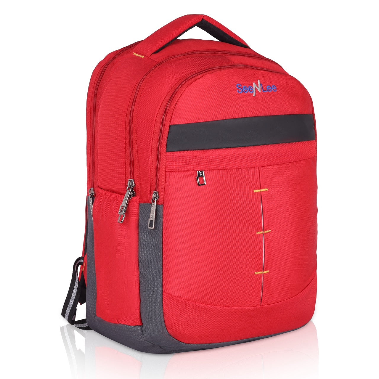 Seenlee Premium Red Backpack for Men & Women | Stylish College, Office & Travel Backpack | Multipurpose Laptop Bag