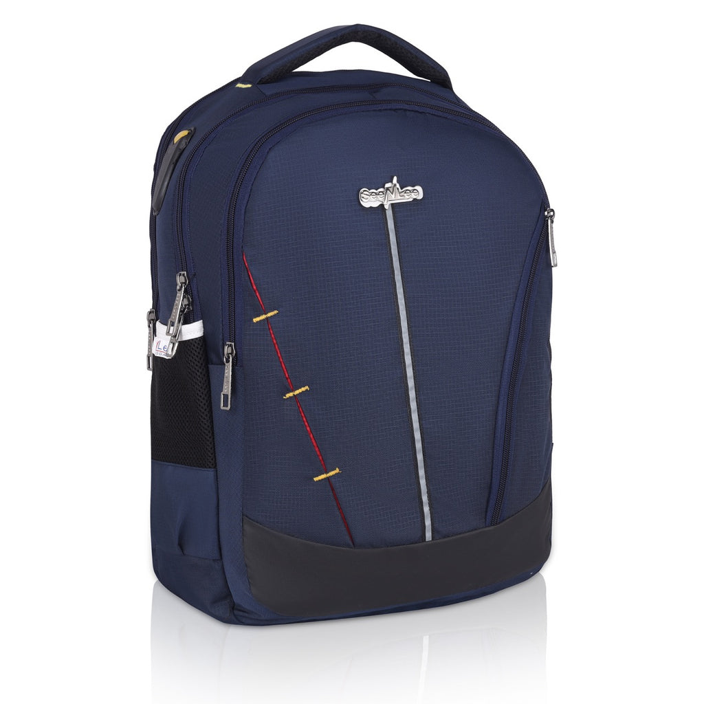 Seenlee Premium Navy Blue Backpack | Multipurpose College, Office & Travel Laptop Bag for Men & Women