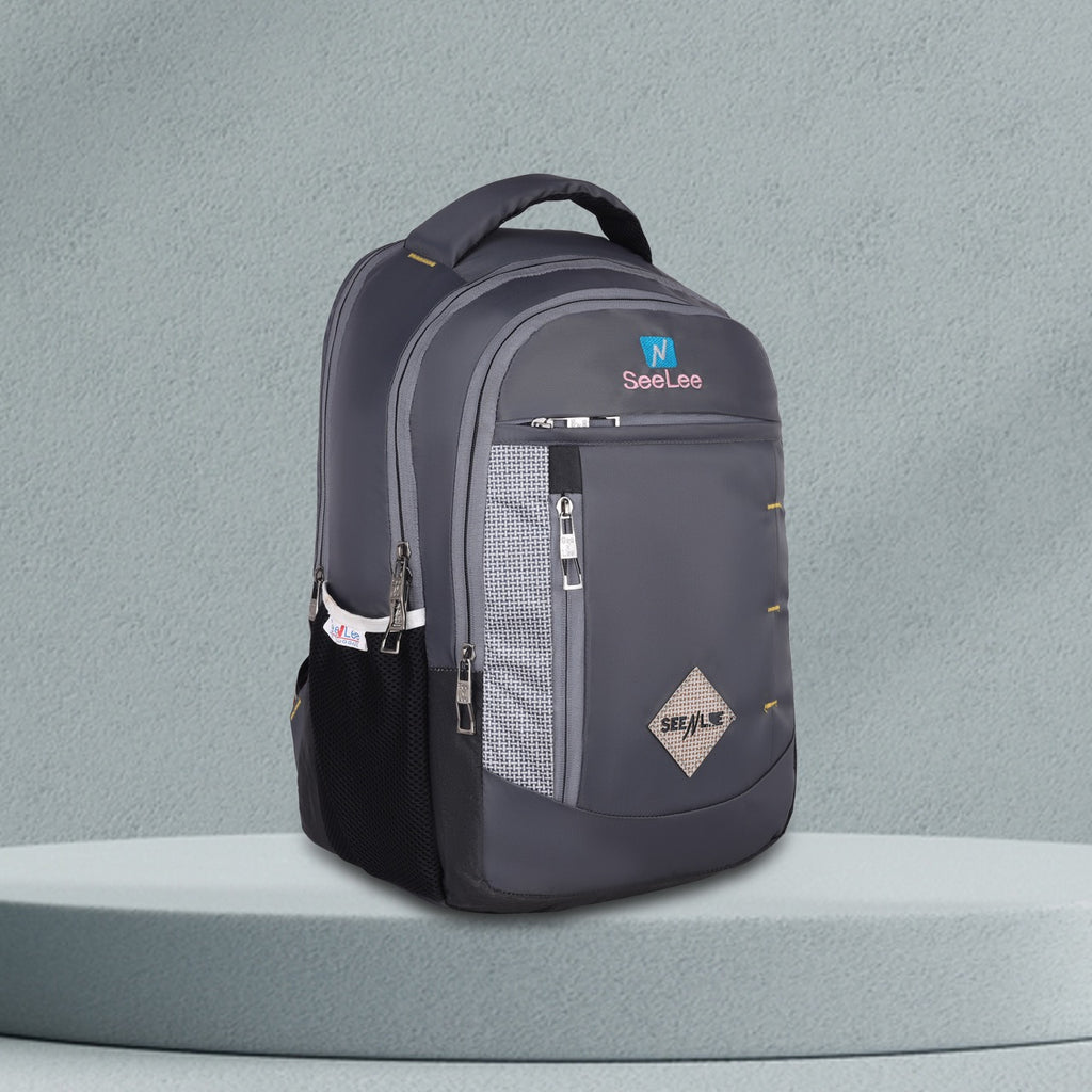 Seenlee Premium Grey Backpack | 18.5 Inch Multipurpose Laptop Backpack for College, Office & Travel | Stylish Bag for Men & Women