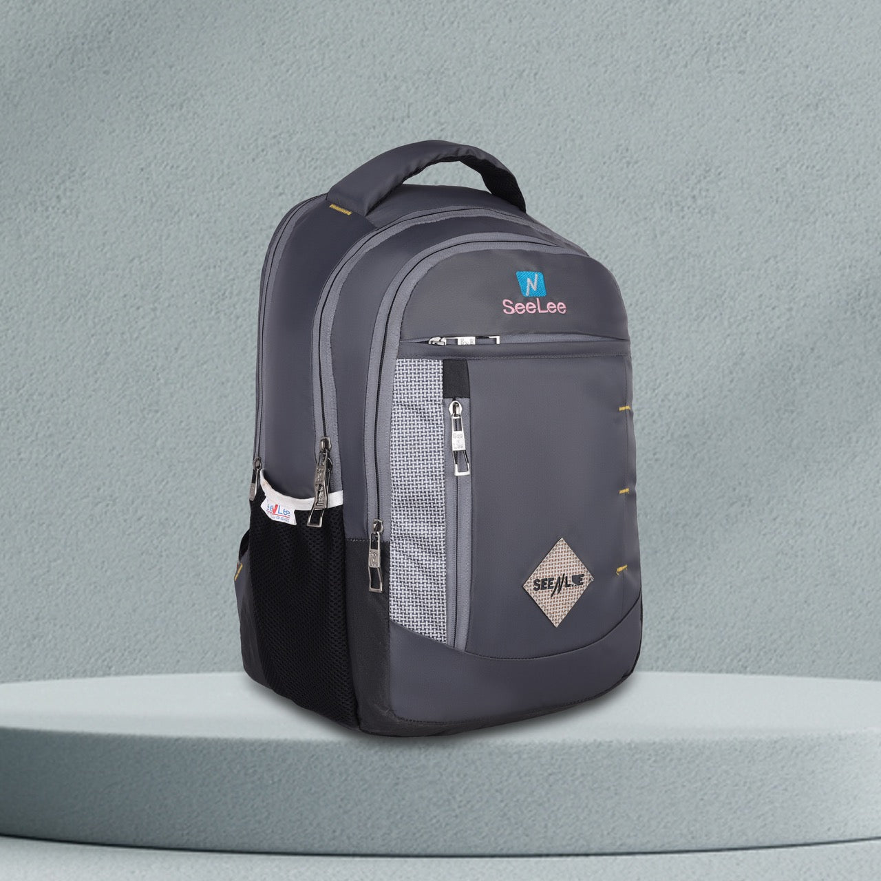 Seenlee Premium Grey Backpack | 18.5 Inch Multipurpose Laptop Backpack for College, Office & Travel | Stylish Bag for Men & Women