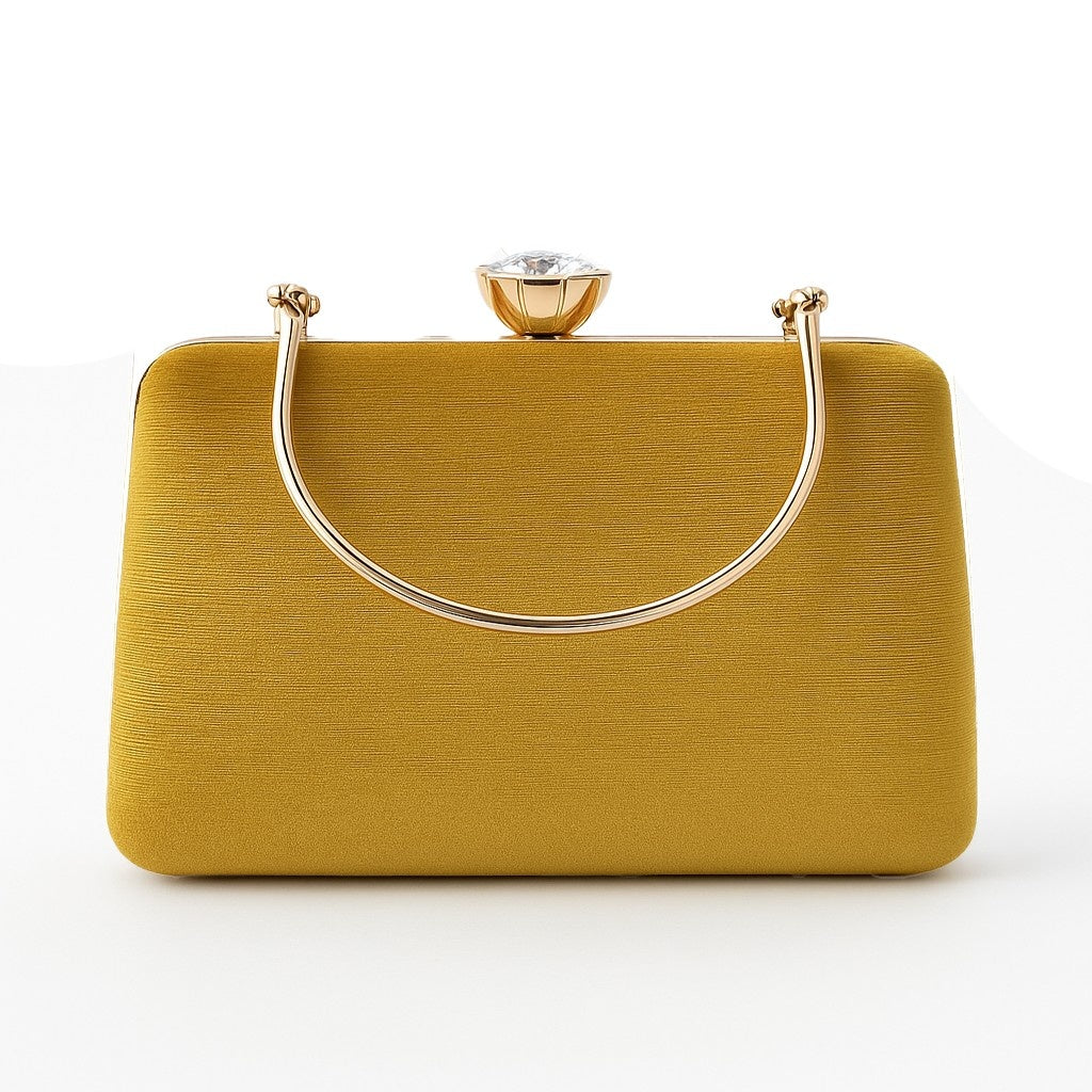 KarryQ Royal Golden Fringe Clutch for Women | Premium Ethnic Wedding, Festive & Party Handbag