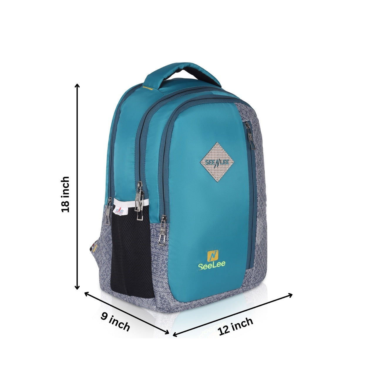 Seenlee Premium Teal Backpack | Stylish Multipurpose College, Office & Travel Laptop Bag for Men & Women