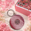 KarryQ Pink Floral Brooch Velvet Clutch