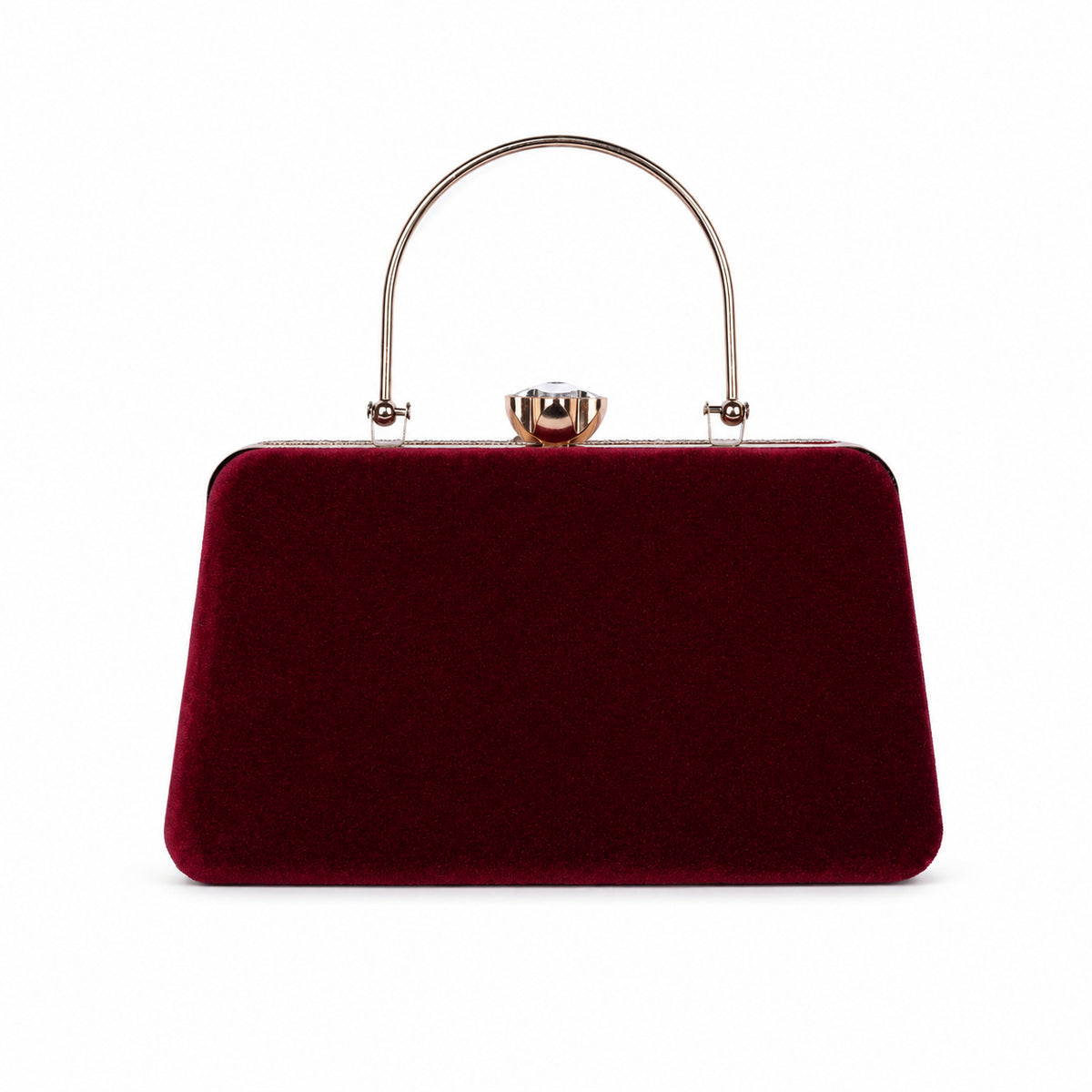 KarryQ Maroon Paisley Velvet Clutch