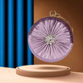 KarryQ Pleated Rosette Velvet Clutch