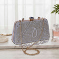 KarryQ Grey Paisley Velvet Clutch