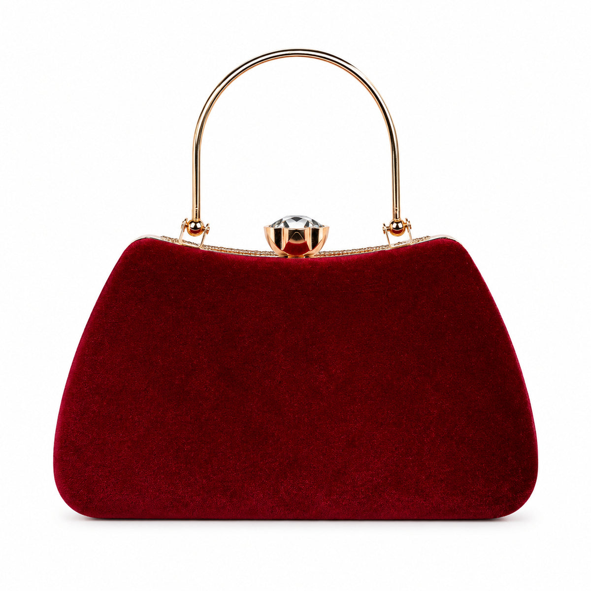 KarryQ Maroon Floral Vine Velvet Clutch