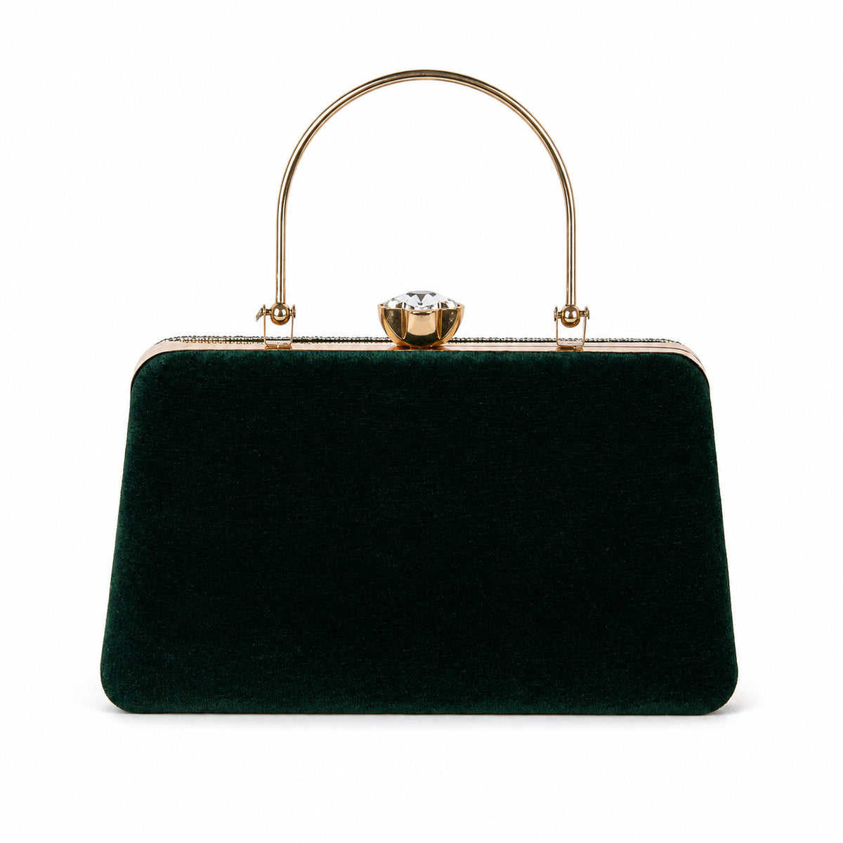 KarryQ Green Paisley Velvet Clutch