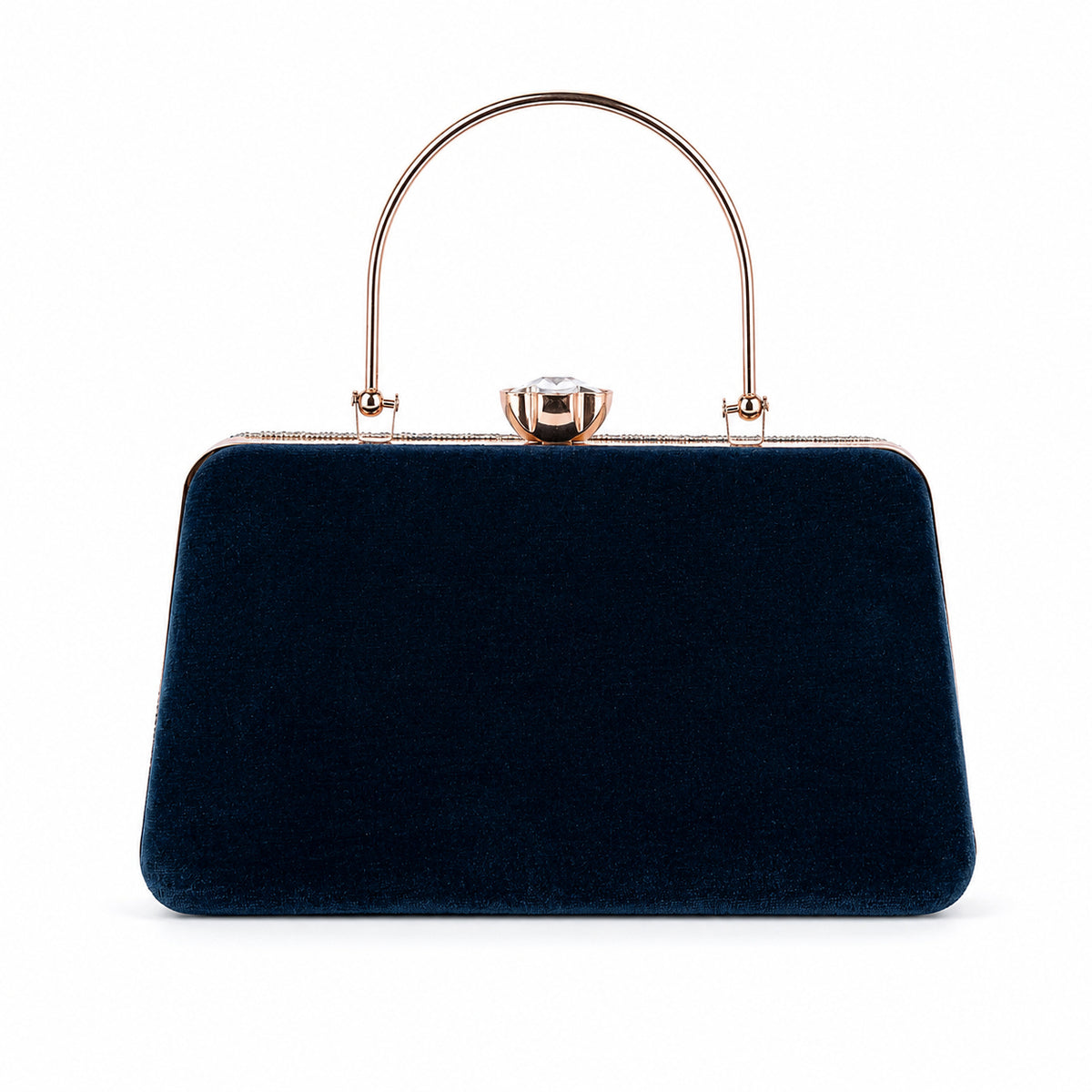 KarryQ Blue Paisley Velvet Clutch