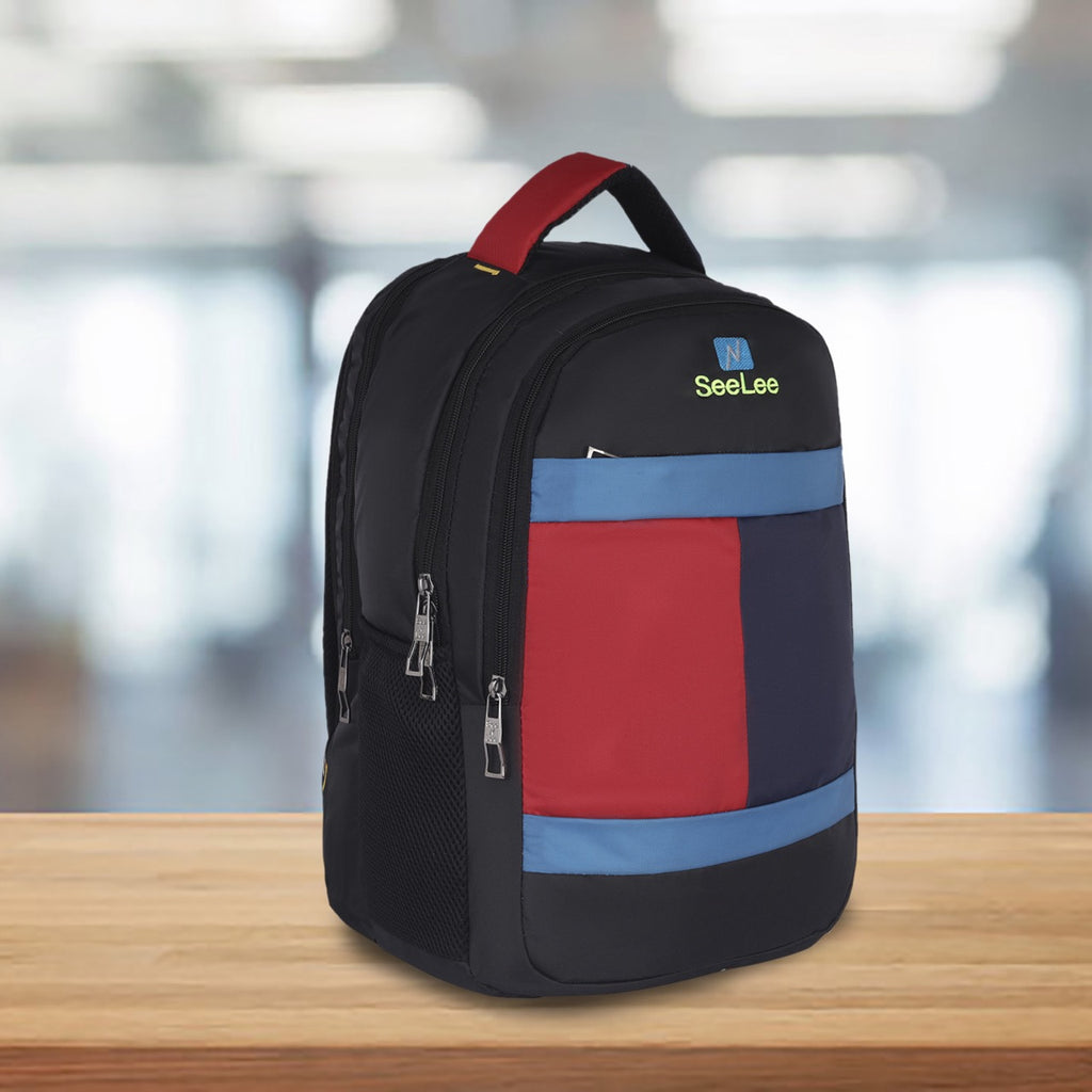 Seenlee Premium Colorblock Backpack | Stylish College, Office & Travel Laptop Bag for Men & Women