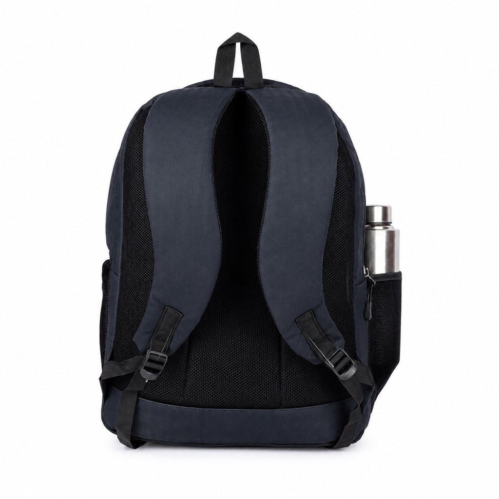 SeeNLee Unisex Laptop Backpack with Multiple Compartments, Quick Access Front Pockets, Bottle Pocket & Padded Shoulder Straps | School, College, Office & Travel Backpack – Black