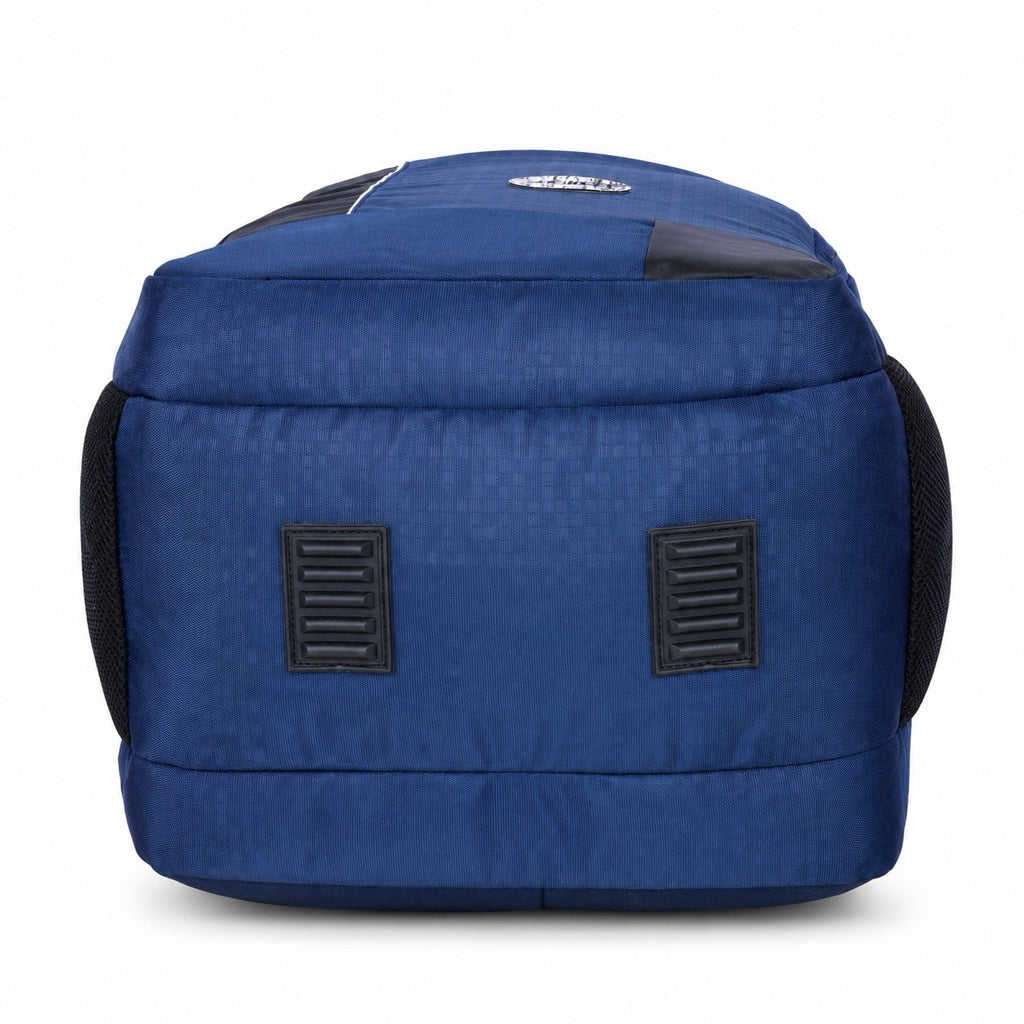 SeeNLee Unisex Laptop Backpack with Multiple Compartments, Bottle Pocket & Padded Shoulder Straps | Spacious College, School, Office & Travel Backpack – Navy Blue & Black