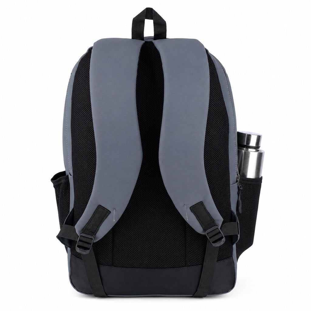 SeeNLee Unisex Laptop Backpack with Multiple Compartments, Bottle Pocket & Padded Shoulder Straps | Spacious School, College, Office & Travel Backpack – Grey