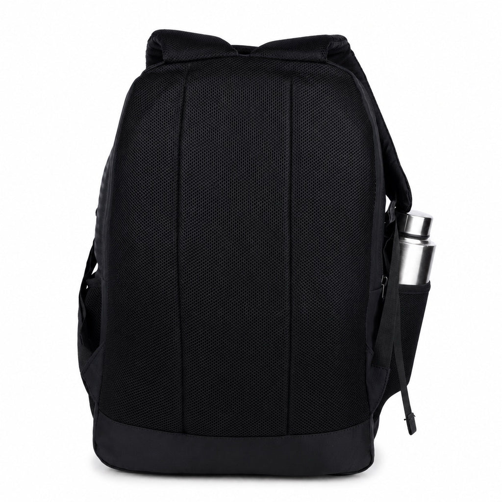 SeeNLee Unisex Laptop Backpack with Multiple Compartments, Bottle Pocket & Padded Shoulder Straps | Spacious School, College, Office & Travel Backpack – Black