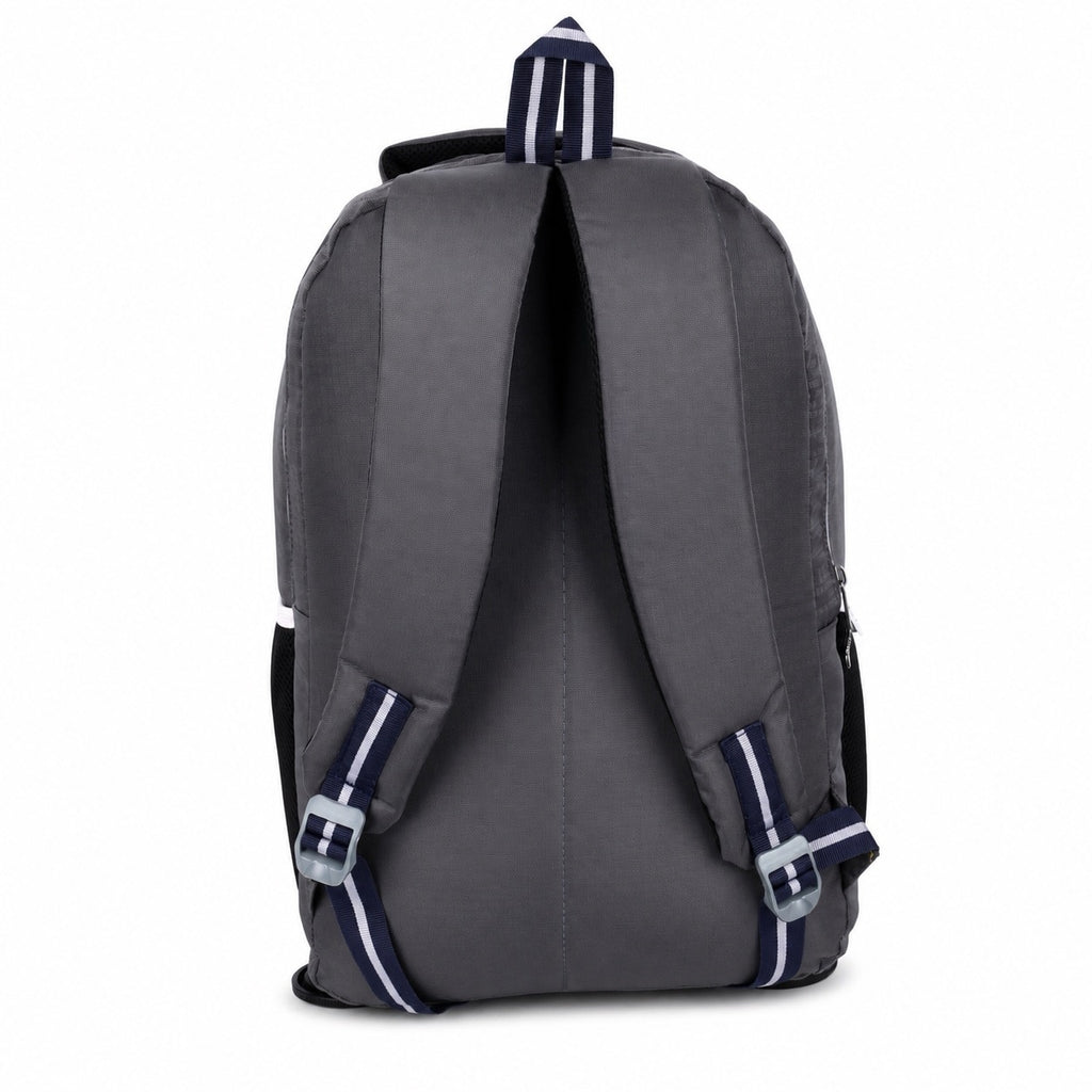 SeeNLee Unisex Laptop Backpack with Multiple Compartments, Bottle Pocket & Padded Shoulder Straps | Spacious College, School, Office & Travel Backpack – Grey & Black
