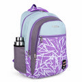 SeeNLee Unisex Printed Laptop Backpack with Multiple Compartments, Bottle Pocket & Padded Shoulder Straps | Spacious College, School, Office & Travel Backpack – Purple & Sky Blue