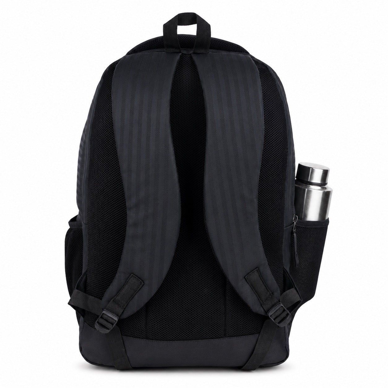 SeeNLee Unisex Laptop Backpack with Multiple Compartments, Bottle Pocket & Padded Shoulder Straps | Spacious School, College, Office & Travel Backpack – Black
