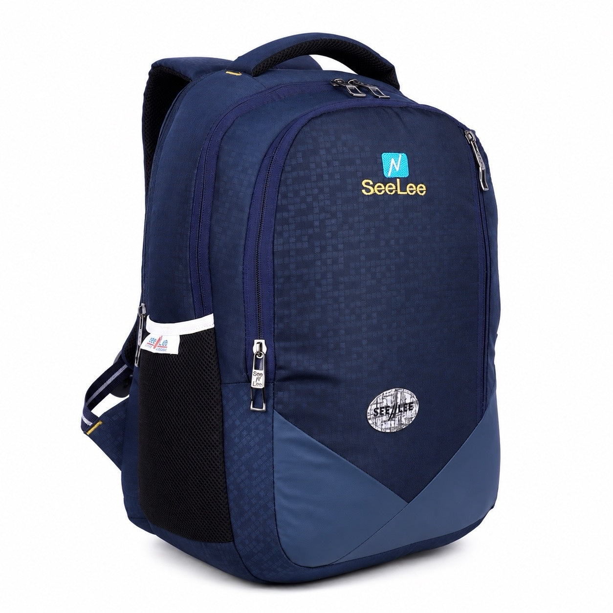 SeeNLee Unisex Laptop Backpack with Multiple Compartments, Bottle Pocket & Padded Shoulder Straps | Spacious School, College, Office & Travel Backpack