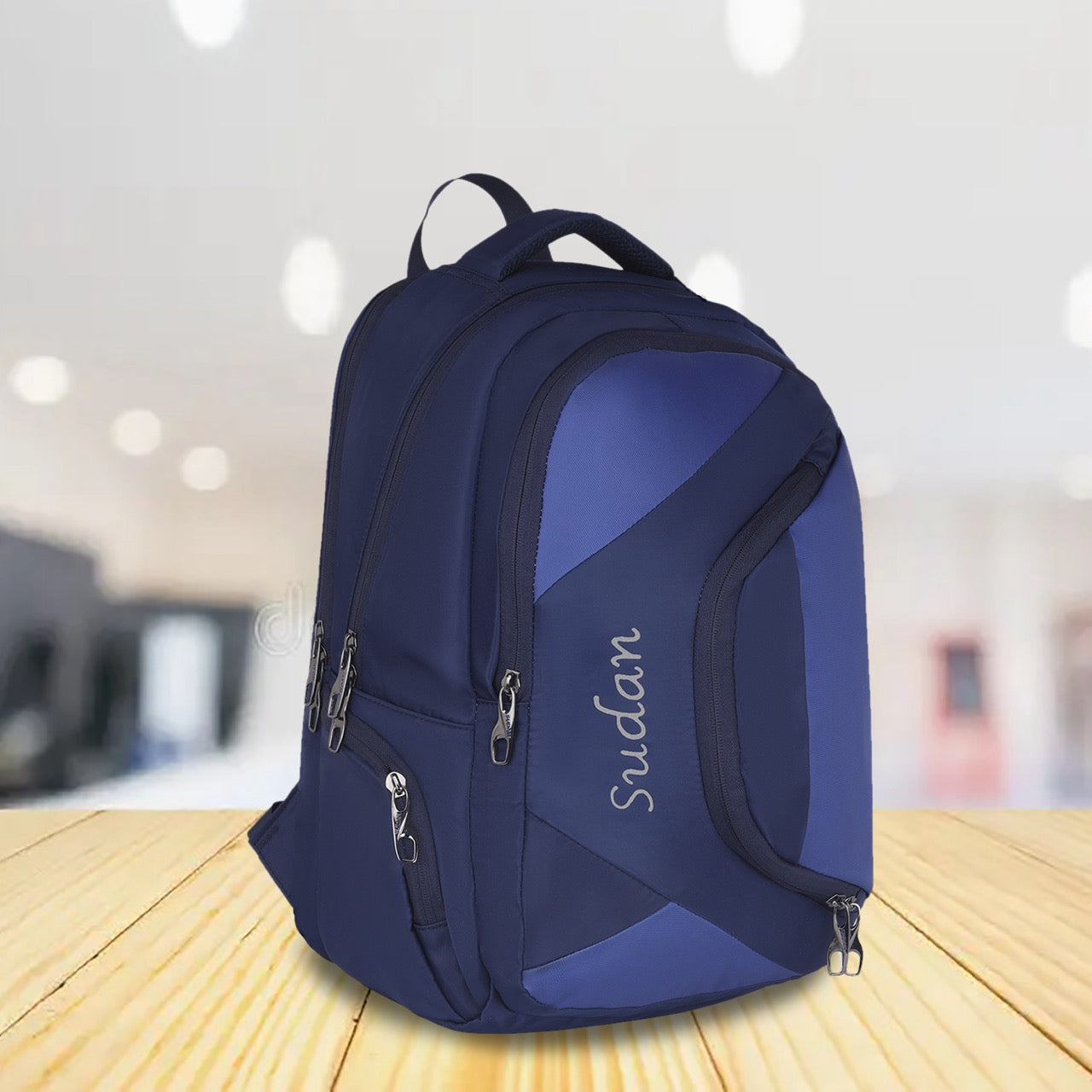 Sudan Large Laptop Backpack for Men & Women | 18.5 Inch Spacious Multi-Compartment College, Office & Travel Backpack | Daily Use Bag for Students & Professionals | Blue