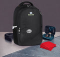 SeeNLee Unisex Laptop Backpack with Multiple Compartments, Bottle Pocket & Padded Shoulder Straps | Spacious School, College, Office & Travel Backpack – Black
