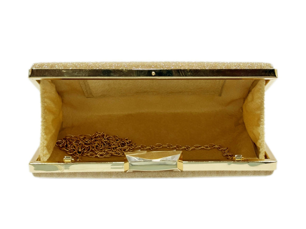 KarryQ Luxe Gold Croc Texture Box Clutch for Women | Premium Party, Wedding & Evening Handbag (Copy)