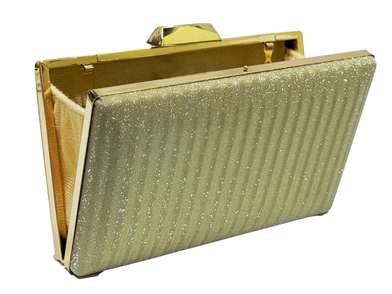 KarryQ Luxe Gold Chain Box Clutch for Women | Premium Party, Wedding & Evening Sling Handbag