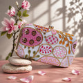 KarryQ Lavender Pink Sequin Oval Embroidered Hard Case Box Clutch