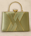 KarryQ Luxe Pista Green Satin Clutch