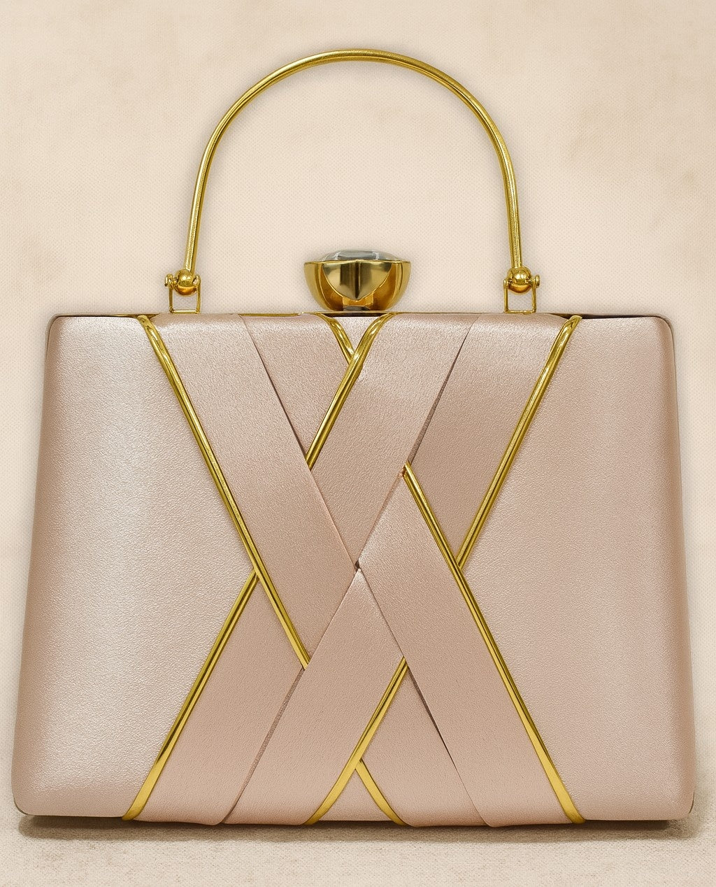 KarryQ Champagne Pink Satin Clutch