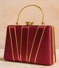 KarryQ Royal Wine Red Satin Clutch