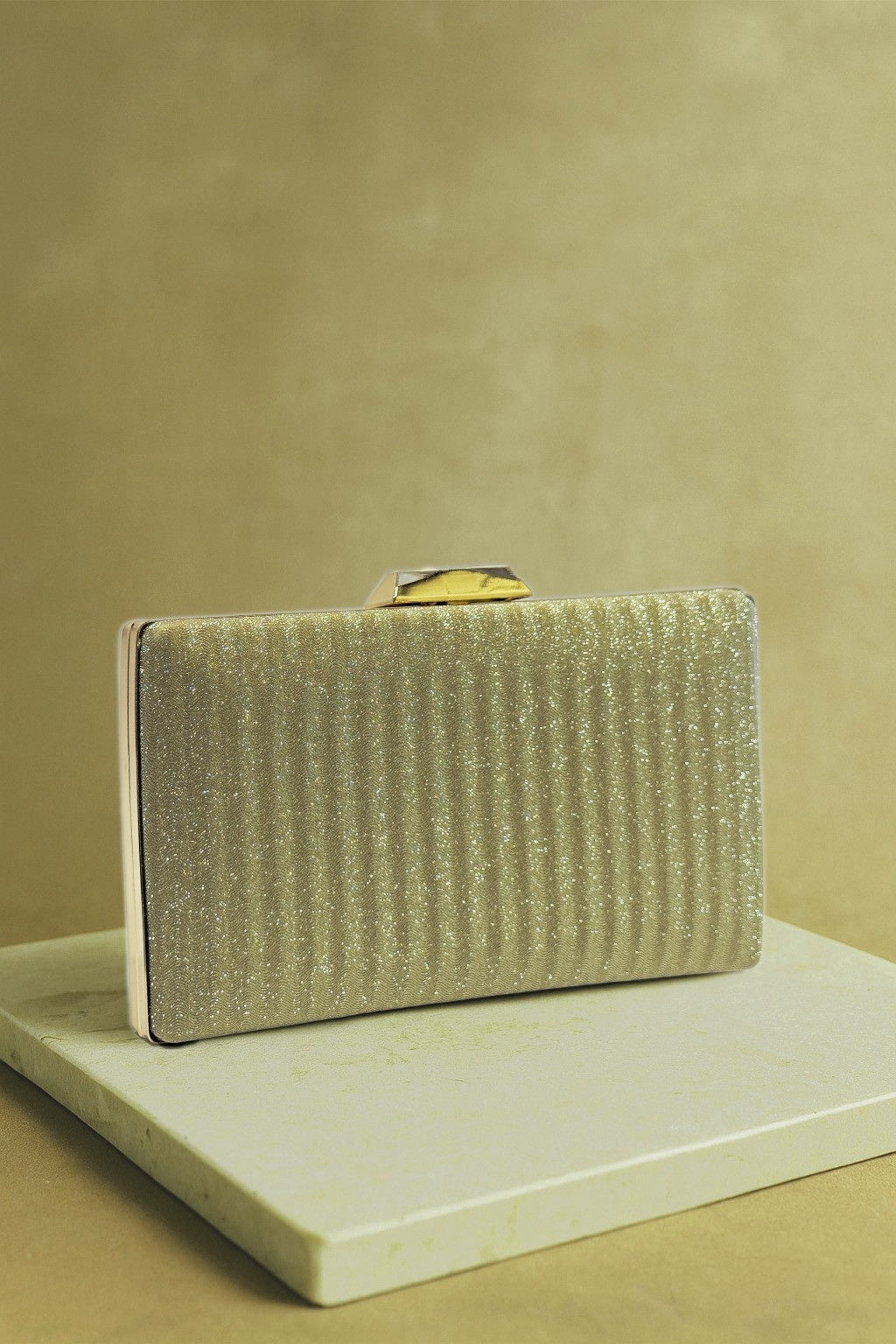 KarryQ Luxe Gold Chain Box Clutch for Women | Premium Party, Wedding & Evening Sling Handbag