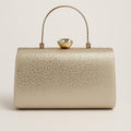KarryQ Luxe Silver Metallic Box Clutch for Women | Premium Party, Wedding & Evening Handbag