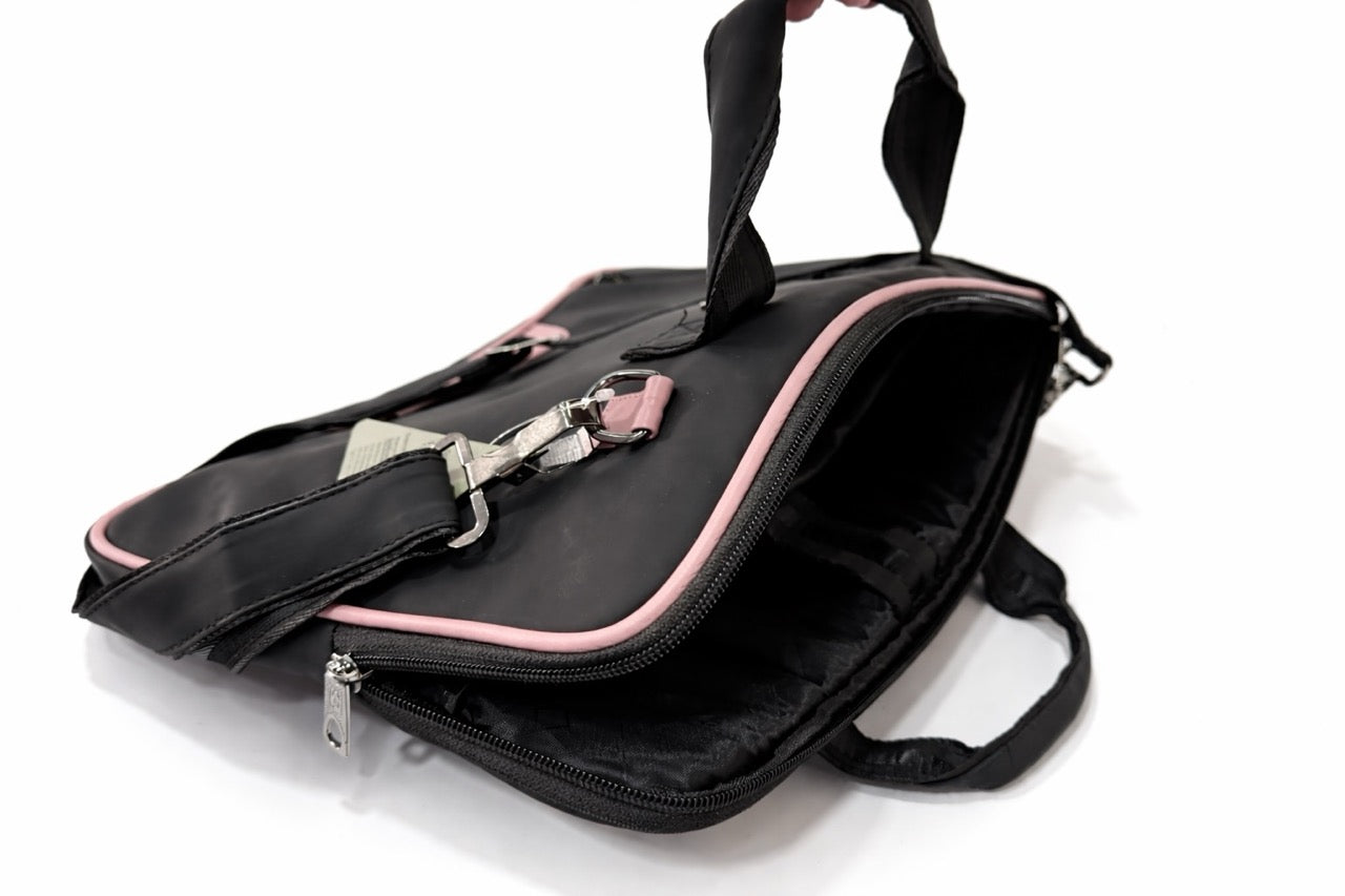 SeeNLee Premium Laptop Messenger Bag for Men & Women | Water-Resistant Office Briefcase | 15.6 Inch Laptop Carry Bag | Business Shoulder Bag with Adjustable Strap | Black & Pink