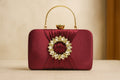 KarryQ Wine Crystal Ring Clutch