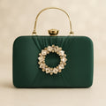 KarryQ Emerald Green Crystal Ring Clutch