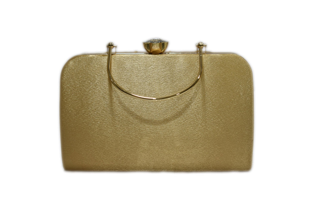 KarryQ Golden Crystal Ring Clutch for Women | Premium Party, Wedding & Festive Handbag
